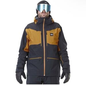 Picture Organic Naikoon Jacket Mens Small Black Dryplay Hooded Waterproof New